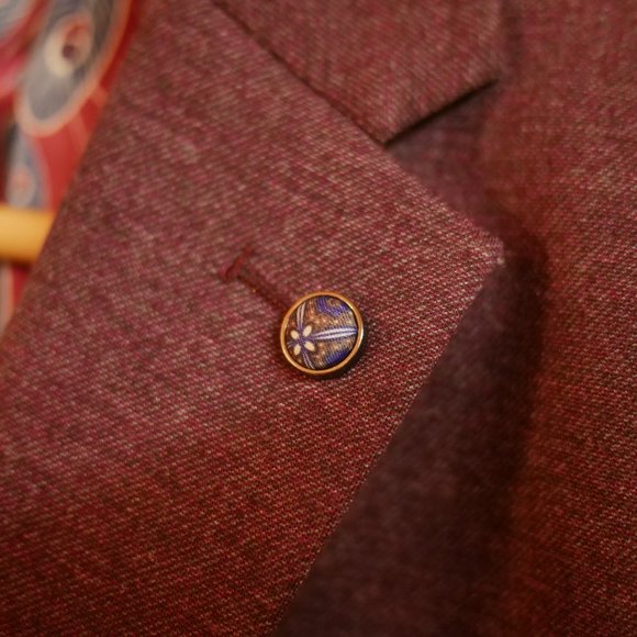 RW&CO Burgandy Slim Fit Blazer (Stretch Fabric) 36 Short - Picture 6 of 7